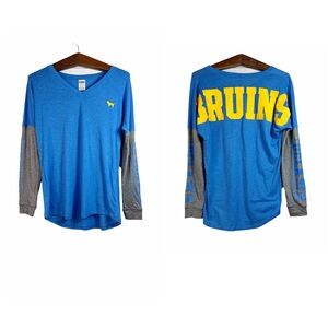 Victoria's Secret Pink UCLA Bruins Long Sleeve T-Shirt Size XS Blue Yellow